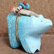 Zuni carved turquoise bear