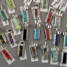 Navajo Made Fire Opal Pendants