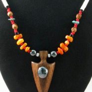 Pinon and Bead Necklace