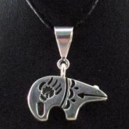 Native American Navajo Reversible Bear Pendant