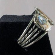 Vintage Navajo Cuff Bracelet with Shell