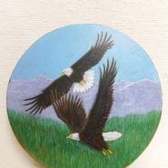 Cherokee Buffalo Drum with Eagle