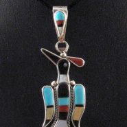 Zuni Inlaid Thunderbird Pendant