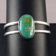 Hopi Cuff Bracelet with Kingman Turquoise