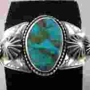 Navajo Cuff Bracelet with Turquoise