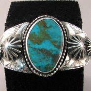 Navajo Cuff Bracelet with Turquoise