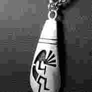 Hopi Kokopelli Pendant by Qumawunu