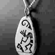 Silver Hopi Kokopelli Pendant