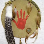 Ceremonial Shield with Handprint