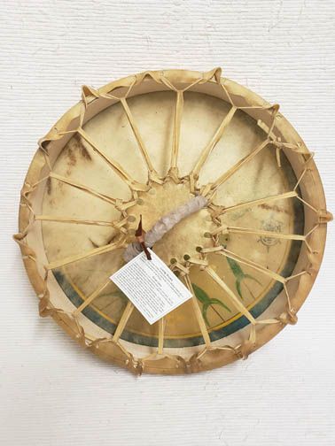 Cherokee Painted Drum with Turtle